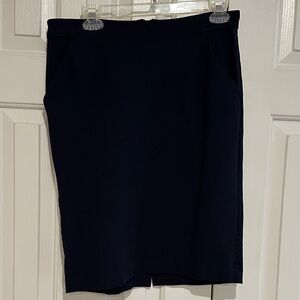 a new day Dark Blue Pencil Skirt